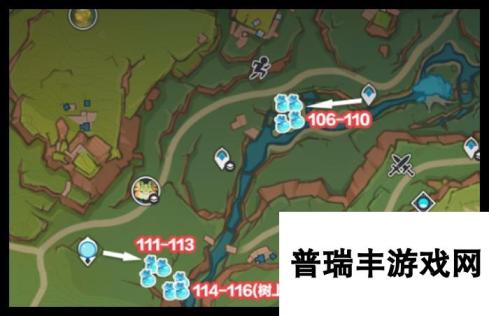 《原神》青蜜梅采集路线图