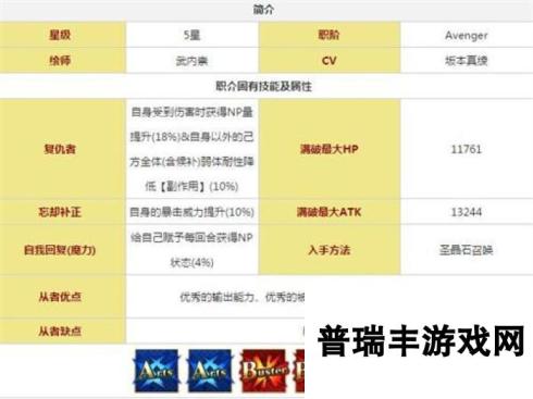 命运冠位指定fgo黑贞德满破立绘及技能属性一览